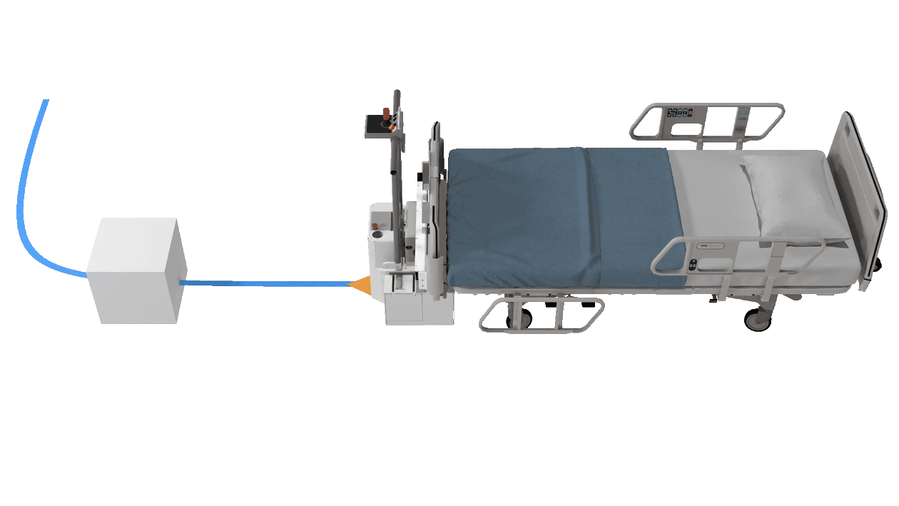 Hospital bed mover with fixed route navigation - AMR following predefined paths for logistics